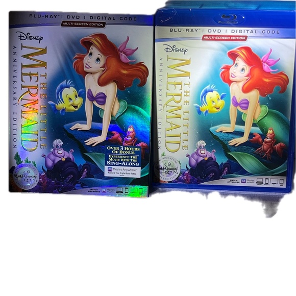 Disney The Little Mermaid Blu-ray DVD Digital Code Anniversary Edition Slipcover - Picture 3 of 3